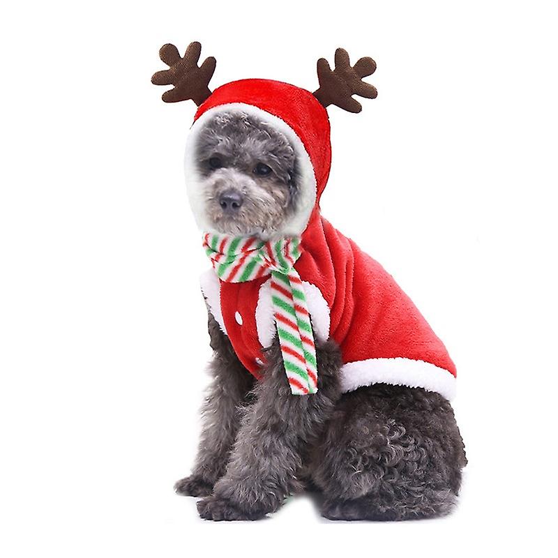 Abrigo navideño de invierno con bufanda para perro