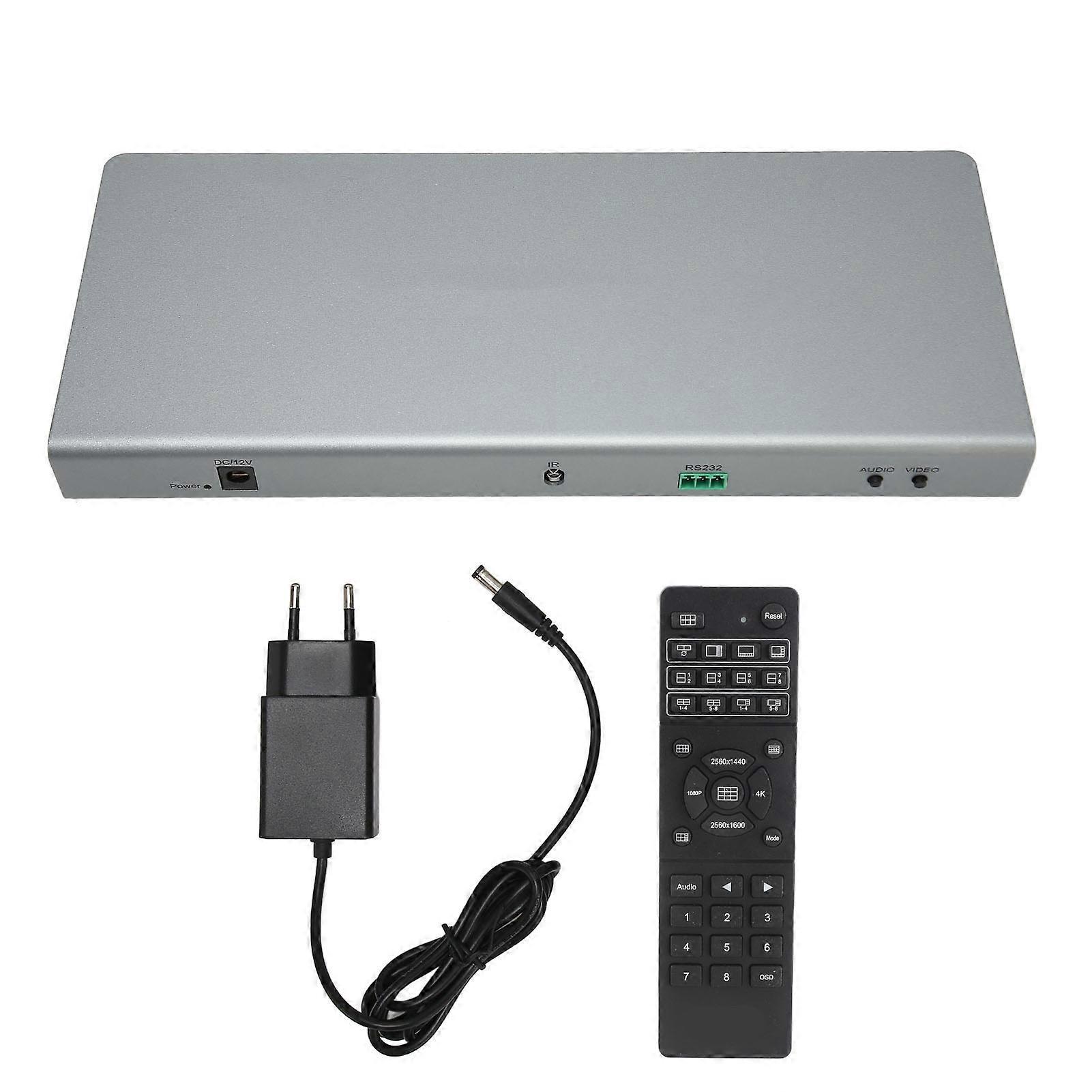 HD Multiviewer Switch 4K 8x1 HD Multimedia Interface Screen Splitter for Security Camera Game Consoles