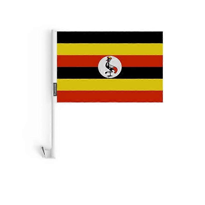 Uganda Car Flag – 14 x 21 cm – Polyester Fabric – Window Attachment – 20 pieces