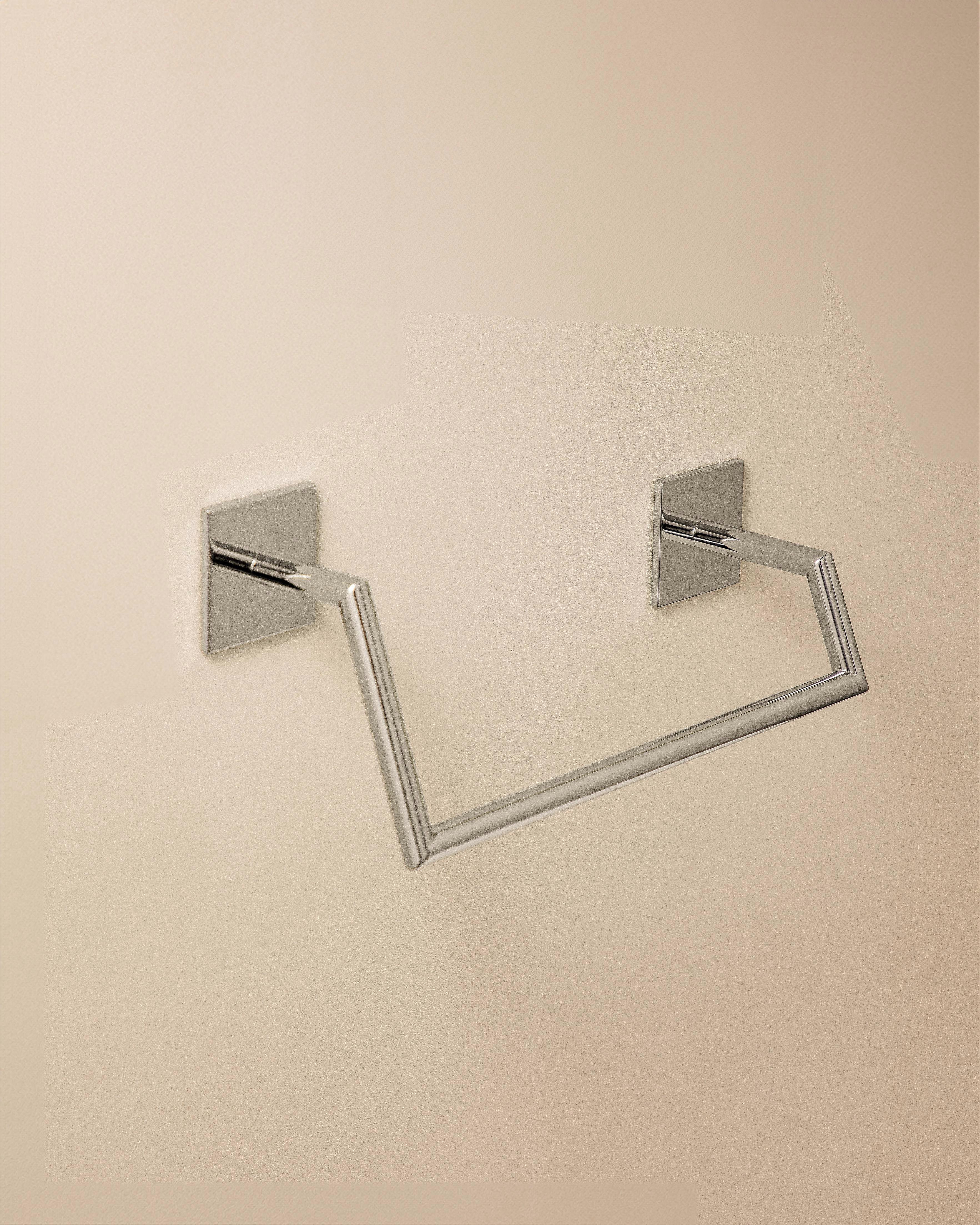 COSMIC Towel Rail, 25cm, Self-adhesive, Chrome, Asymmetrical, Stick Collection