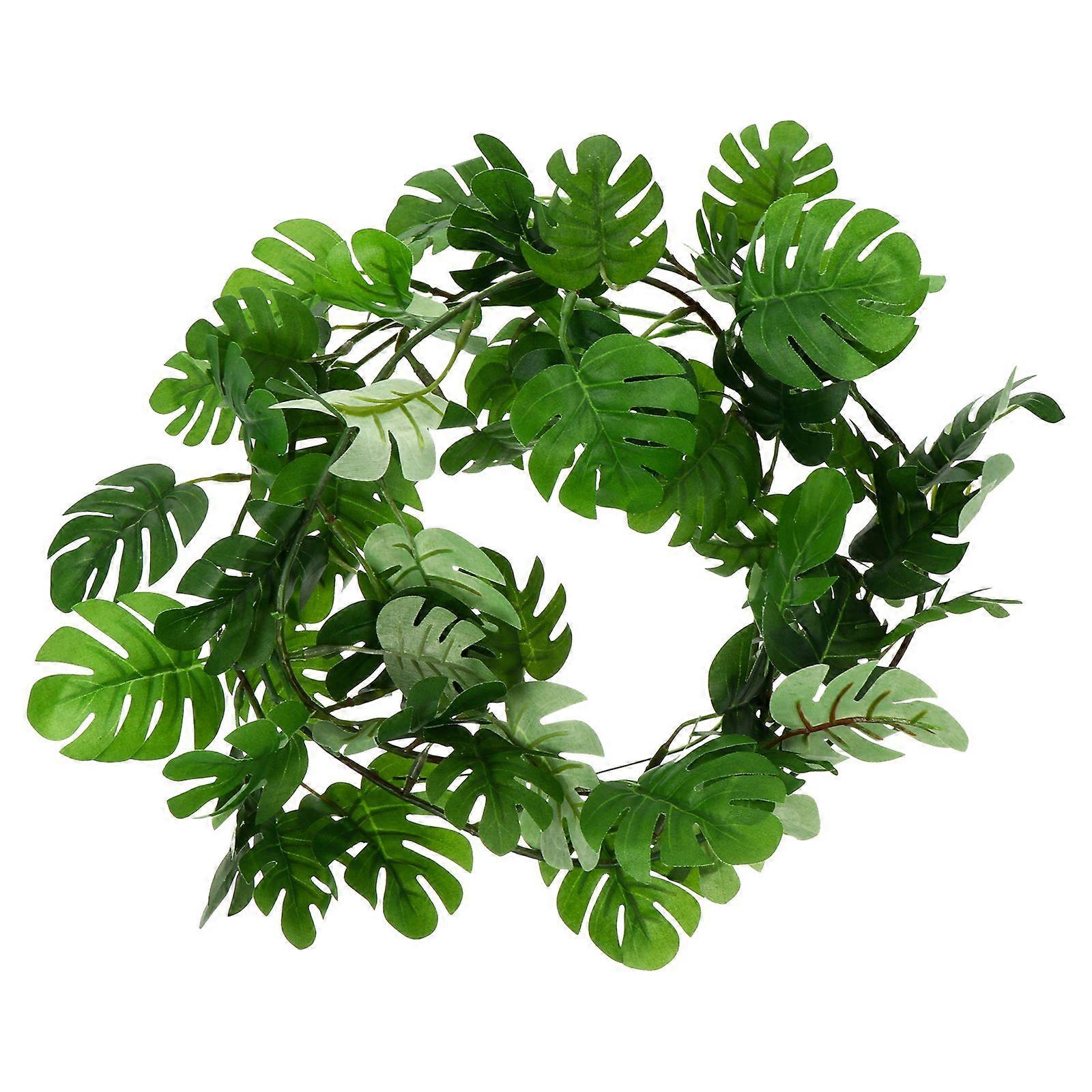 Artificial Monstera Leaf Vine Simulated Green Leaves Decor for Wall Ceiling