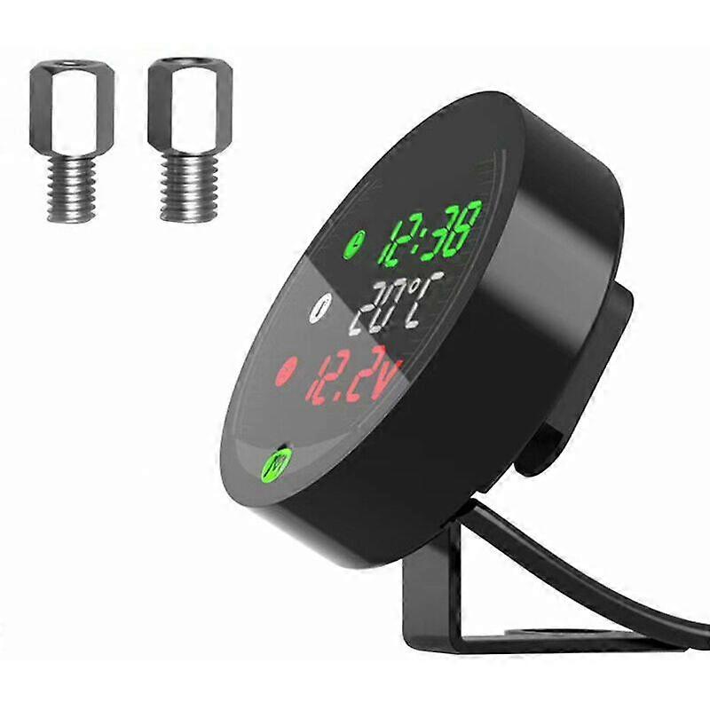 2025 Latest Model Motorcycle modified water temperature meter voltmeter 12V stopwatch USB mobile