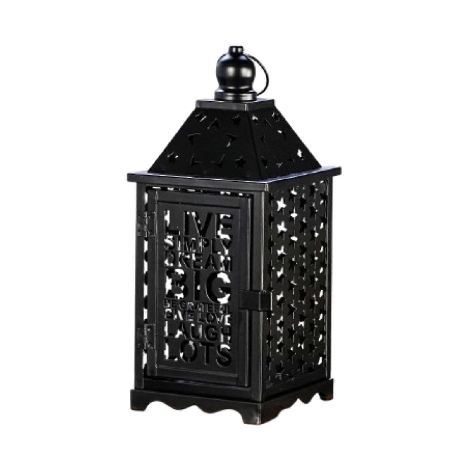 Hanging Moroccan Lantern, Tabletop Lantern Decor, Iron Practical Candle Lantern