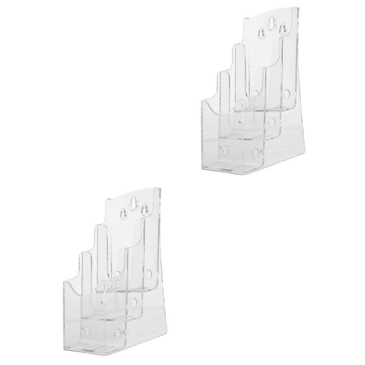 2pcs Display Box Home Shop Display Stands Pen File Folders Monitor Shelf Dividers