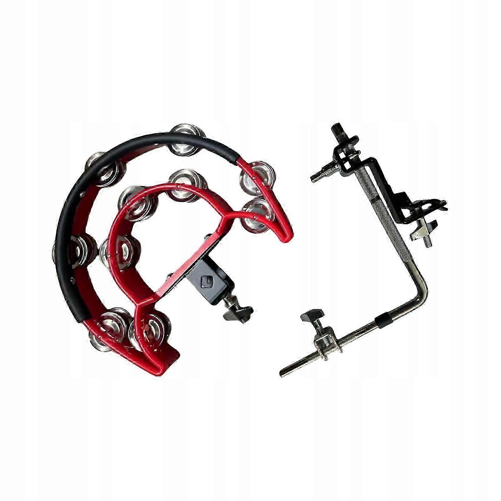 Double Row Tambourine Mountable Percussion Instrument For Parties Stage Ed