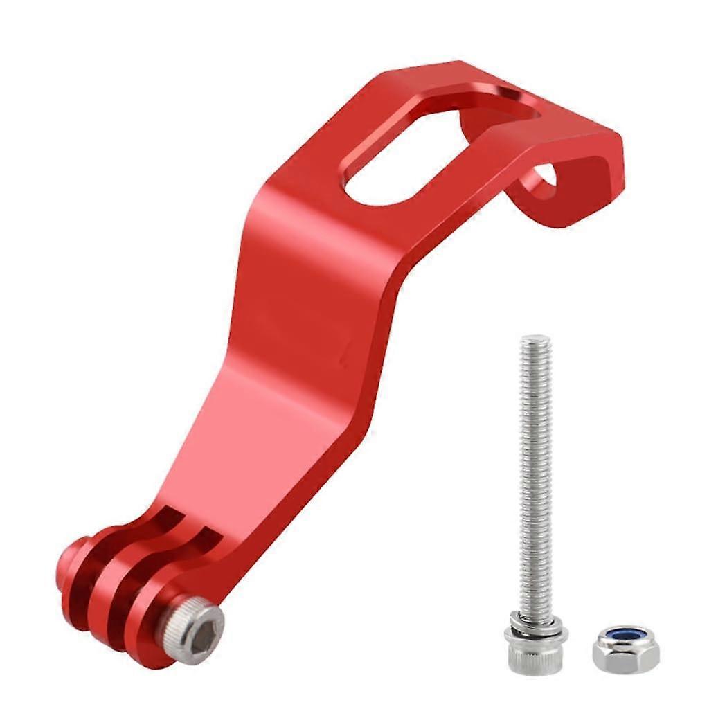 Foldable bicycle mount for bicycle fork light, extension base, computer mount for city travelers red