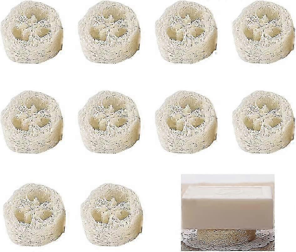 Loofah zeepbakje, antislip zeepkussen, milieuvriendelijke zeephouder, 10 stuks zeephouder, 100% loofah zeepbakje