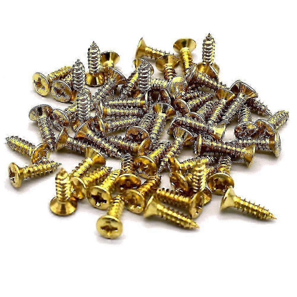 100 مسامير جيتار ذهبية وباس بيك جارد للسترات والتلفزيون (100 قطعة)