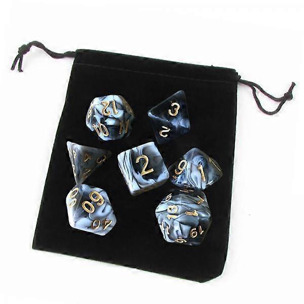 4x Set mit 7 polyedrischen Würfeln Set Party Toys D4-D20 mit Tasche für RPG Tisch