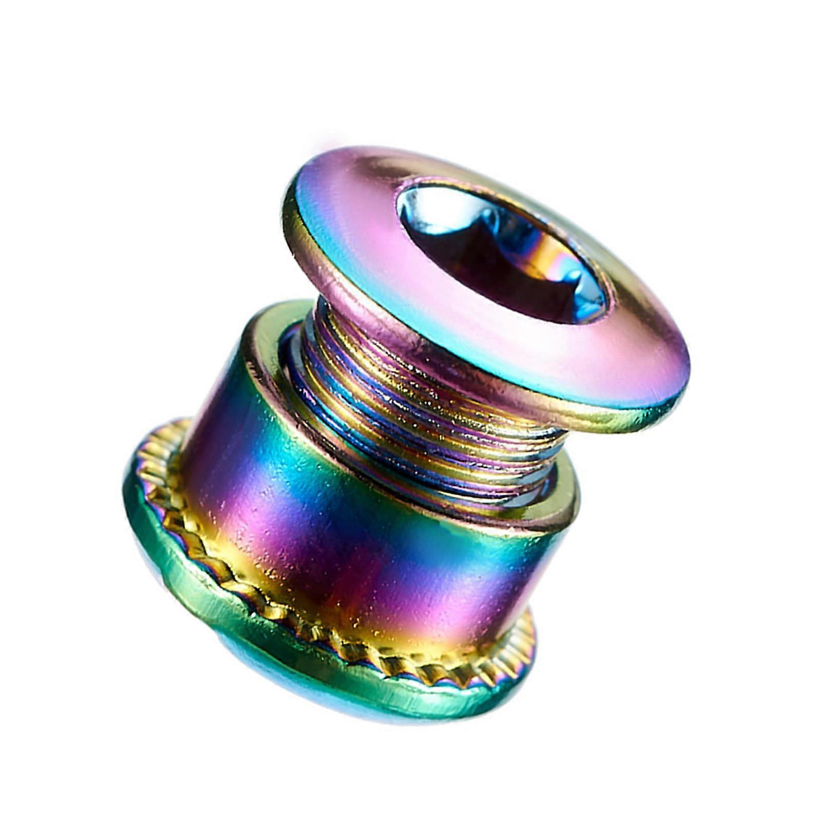 Durable Rainbow Chainring Bolts for Mountain Bike, Colorful Crankset Hardware, Compatible with 9/10/11 Speed Systems