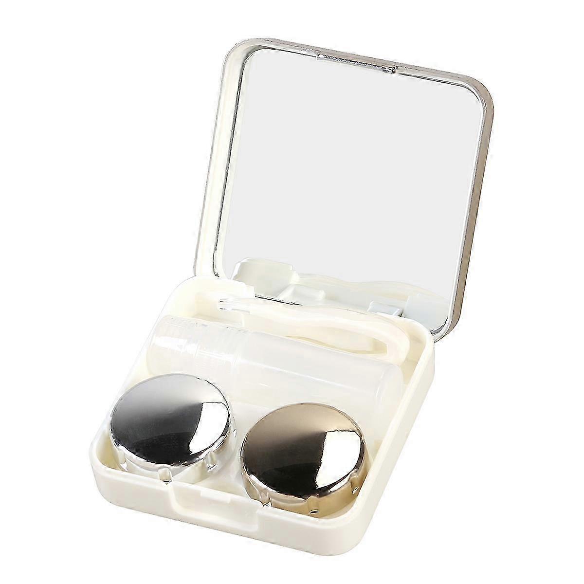 Mini Travel Simple Lens Case Box Container Holder Luxury Gold
