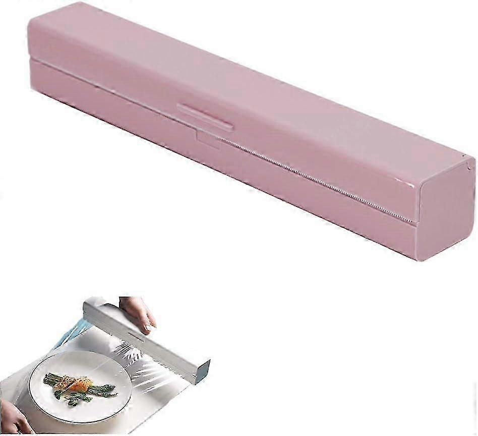 Plastic Food Wrap Dispenser with Cutter for Easy Foil and Film Cutting, Ideal for Efficient Food Storage and Preservation
