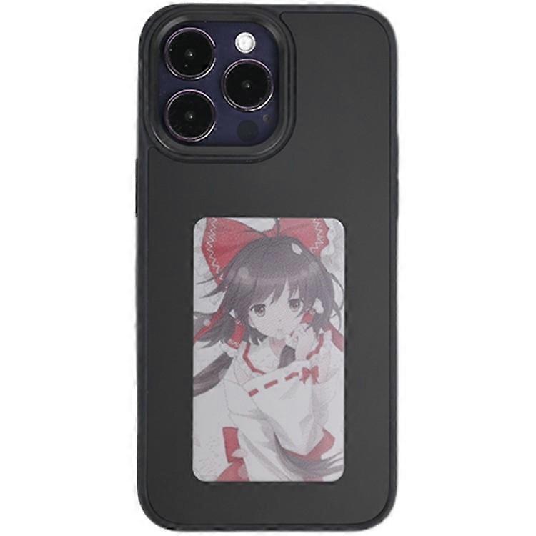 INKZONE Compatible For iPhone 14 Pro NFC 3-Color E Ink Case Case DIY Pattern Customize PC+TPU Phone Cover
