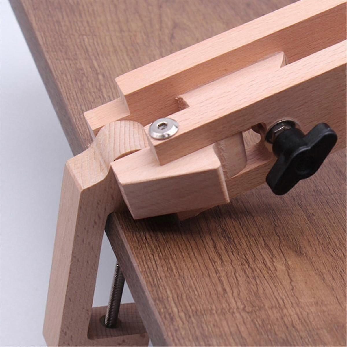 Adjustable Hand-Wood Clamp for Leather Suture Fixing Frame with Rotating and Foldable Design, Suitable for Various Applications
