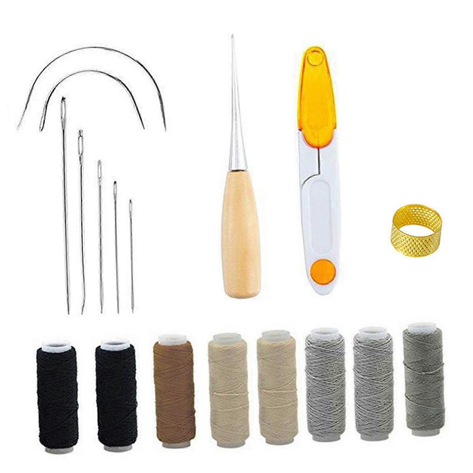 18Pcs/Set Leather Making Kit DIY Leather Craft Set Stitching Tool for
