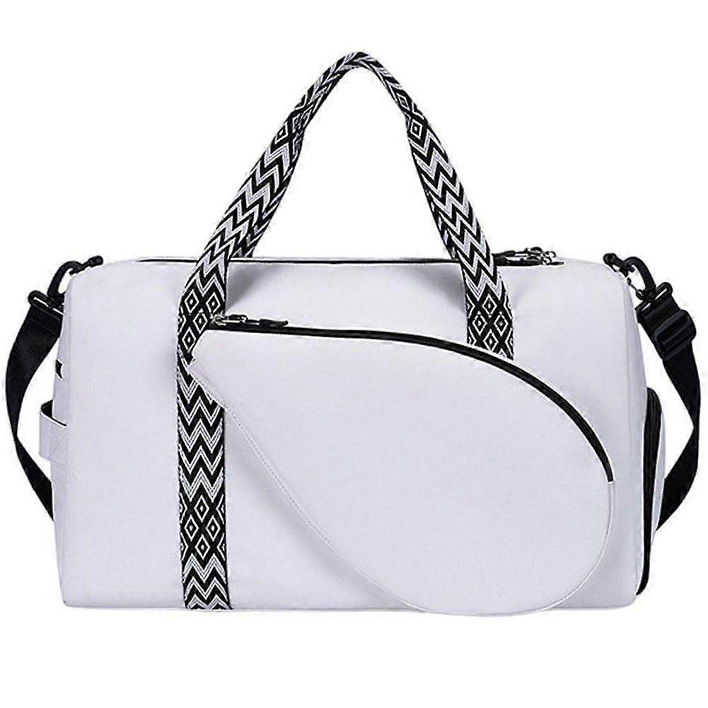 テニスショルダーバッグ、テニス用ラケットバッグ、テニスショッピングバッグ、バドミントンラケットハンドバッグ、テニスラケットショルダーバッグホワイト