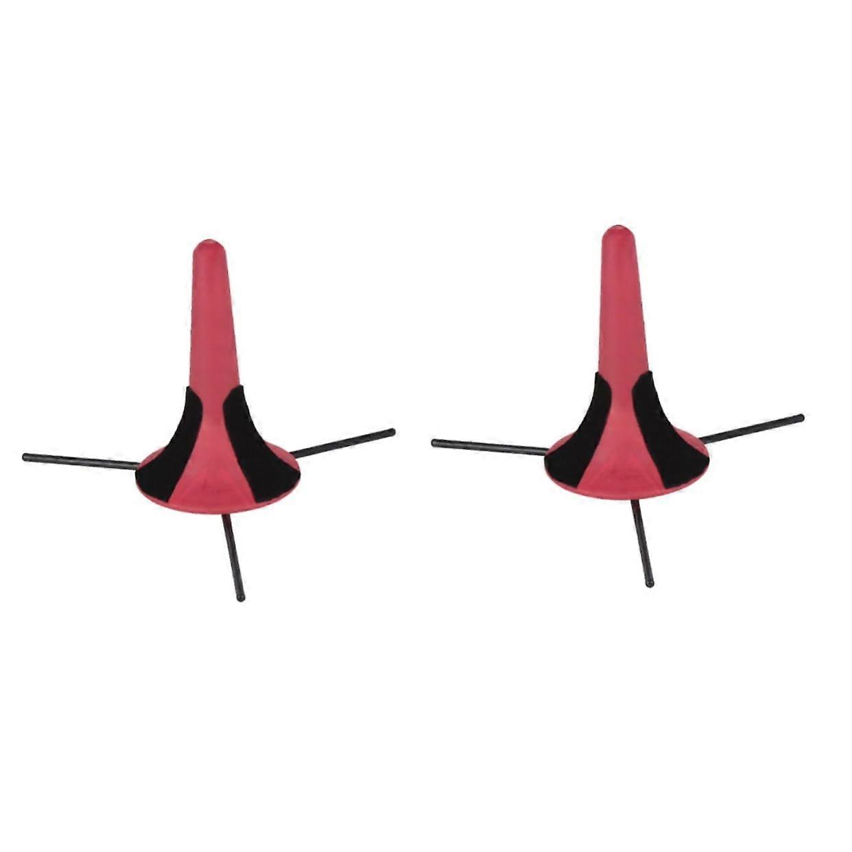2pcs Professional Wind Instrument Accessory Trumpet Holder Stand with Fabric Pad Protection