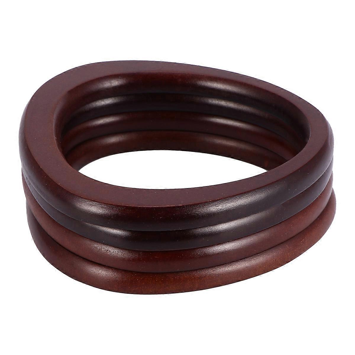 Oval Wooden Bag Handles Lightweight Easy Install DIY Bag Making Replacement Handles for Handbags Purse Craft Projects