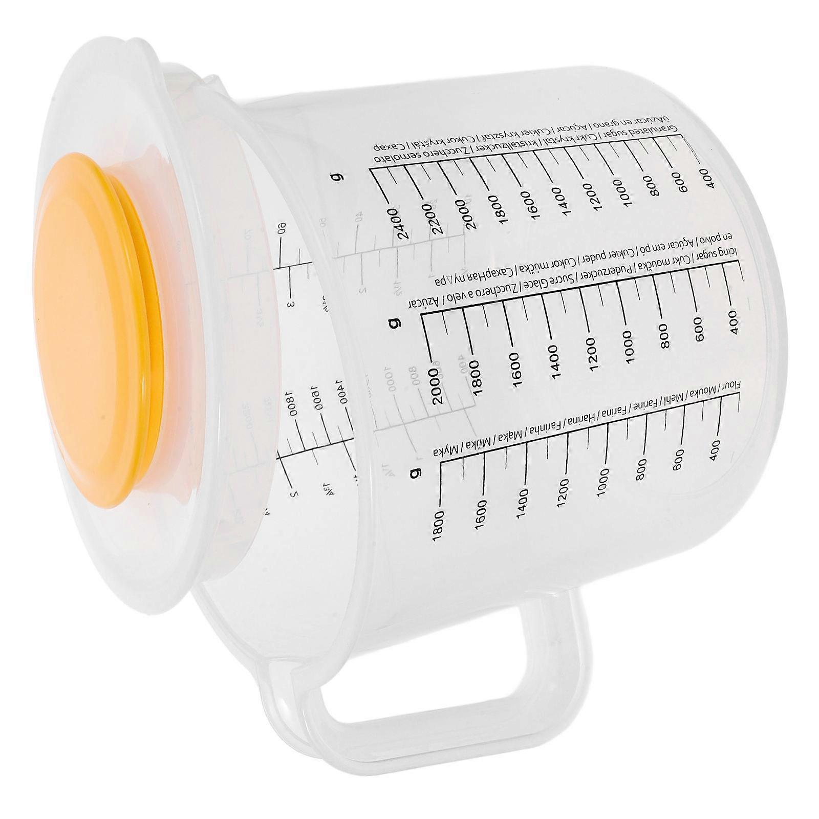 Measuring Cup with Lid Transparent Mixing Bowl with Scale for Accurate Food Portioning and Whipping Premium Baking Tool for Home Use