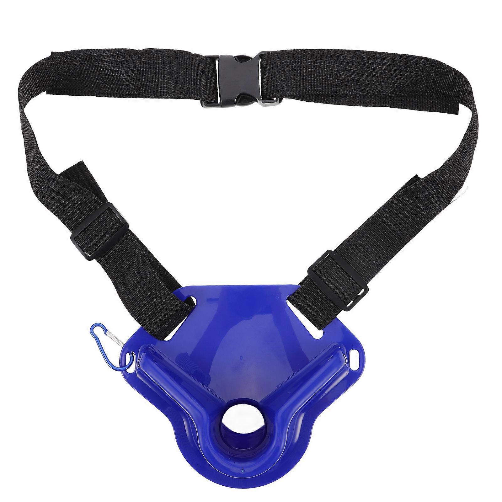 Adjustable Fishing Belt with Rod Holder, Durable Padded Support for Boat and Bank Fishing, Comfortable and Versatile Design, Blue