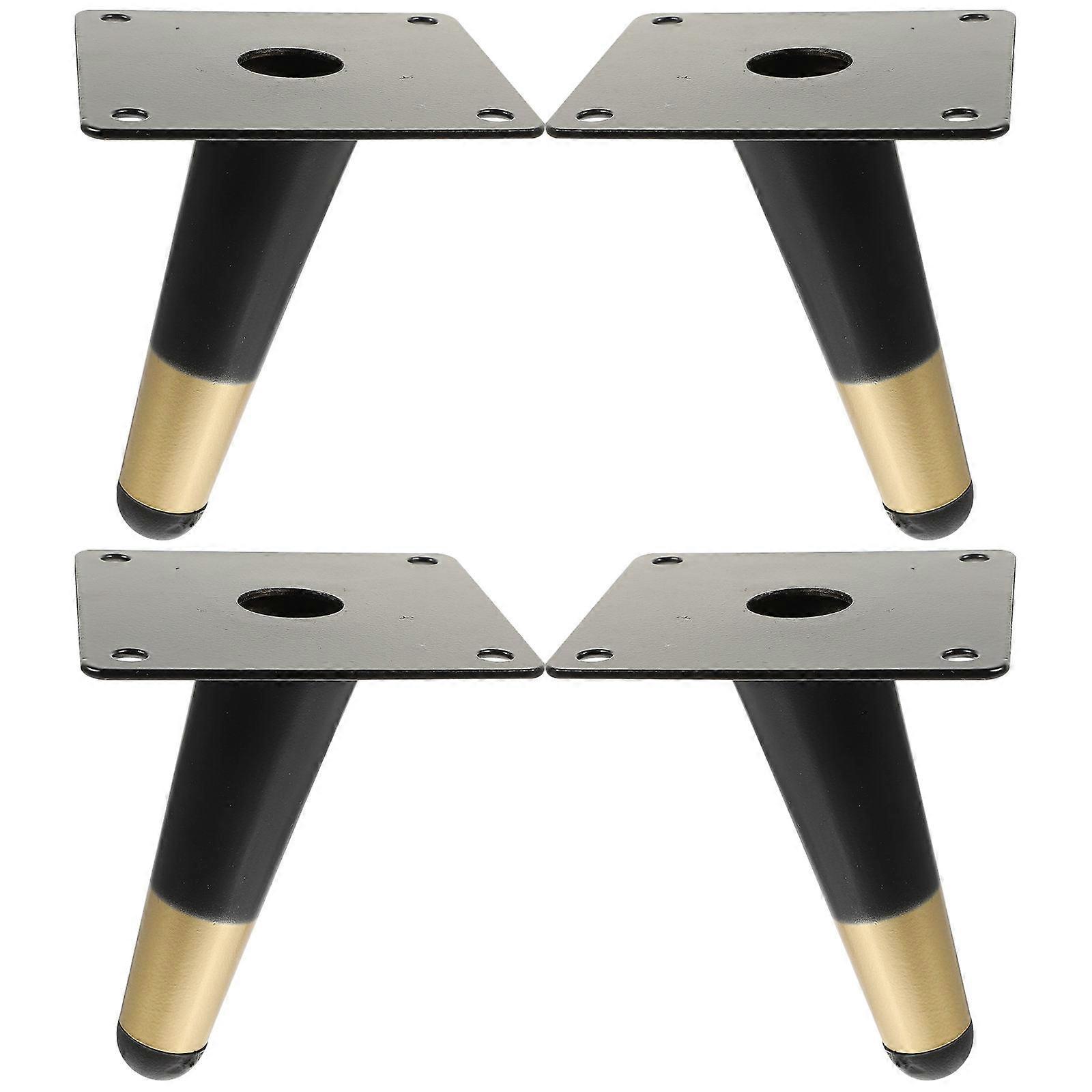4pcs Metal Furniture Legs, Oblique Cone Design, Durable Iron Construction, Modern Replacement for Sofa, Cabinet and Home Furniture