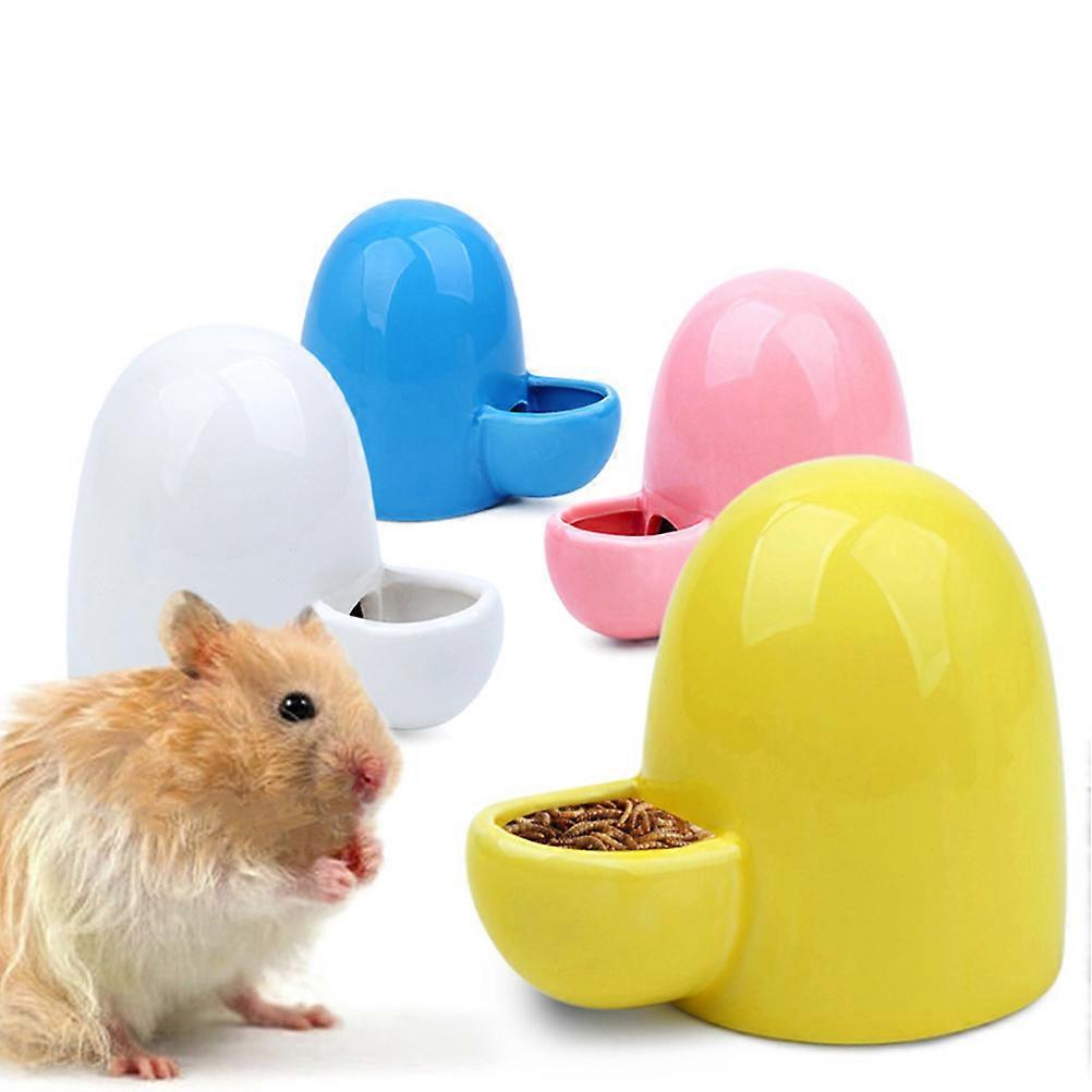 Automatic Pet Feeder Self Dispensing Ceramic Water Bowl for Hamsters, Rabbits, and Small Pets