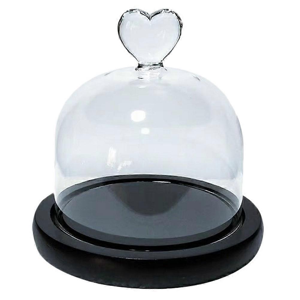 Creative Flower Glass Display Dome Elegant Decorative Cover for Makeup, Desserts, Home and Car Adornments, Easy to Clean