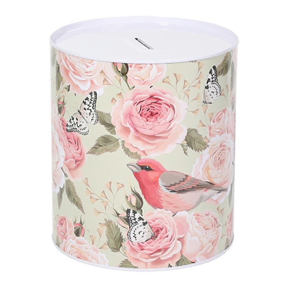 a polished and engaging product description based on your input:
**1pc Floral Tinplate Money Box Adorable Piggy Bank with Creative Patterns |