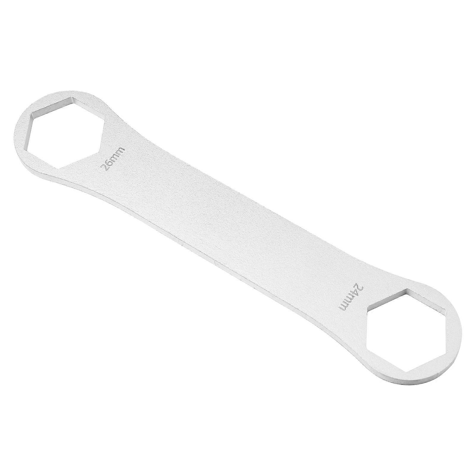 Bike Fork Tool Stainless Steel Front Fork Spanner Double Head Bicycle Maintenance Tool Silver 17X4X0.5CM Fork Remover 1Pack