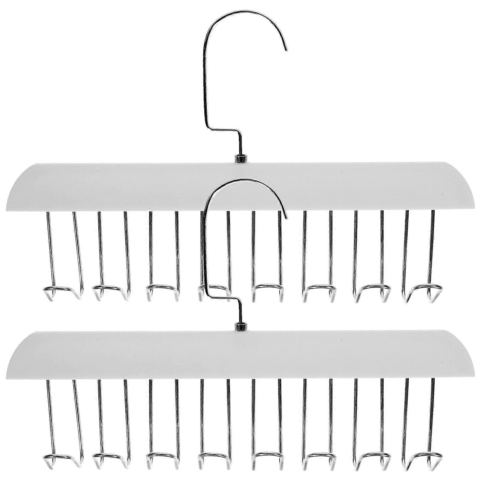 Multi Use Clothes Hanger for Daily Storage Simple Design White 28 00X17 50X3 50CM Stainless Steel 2Pack