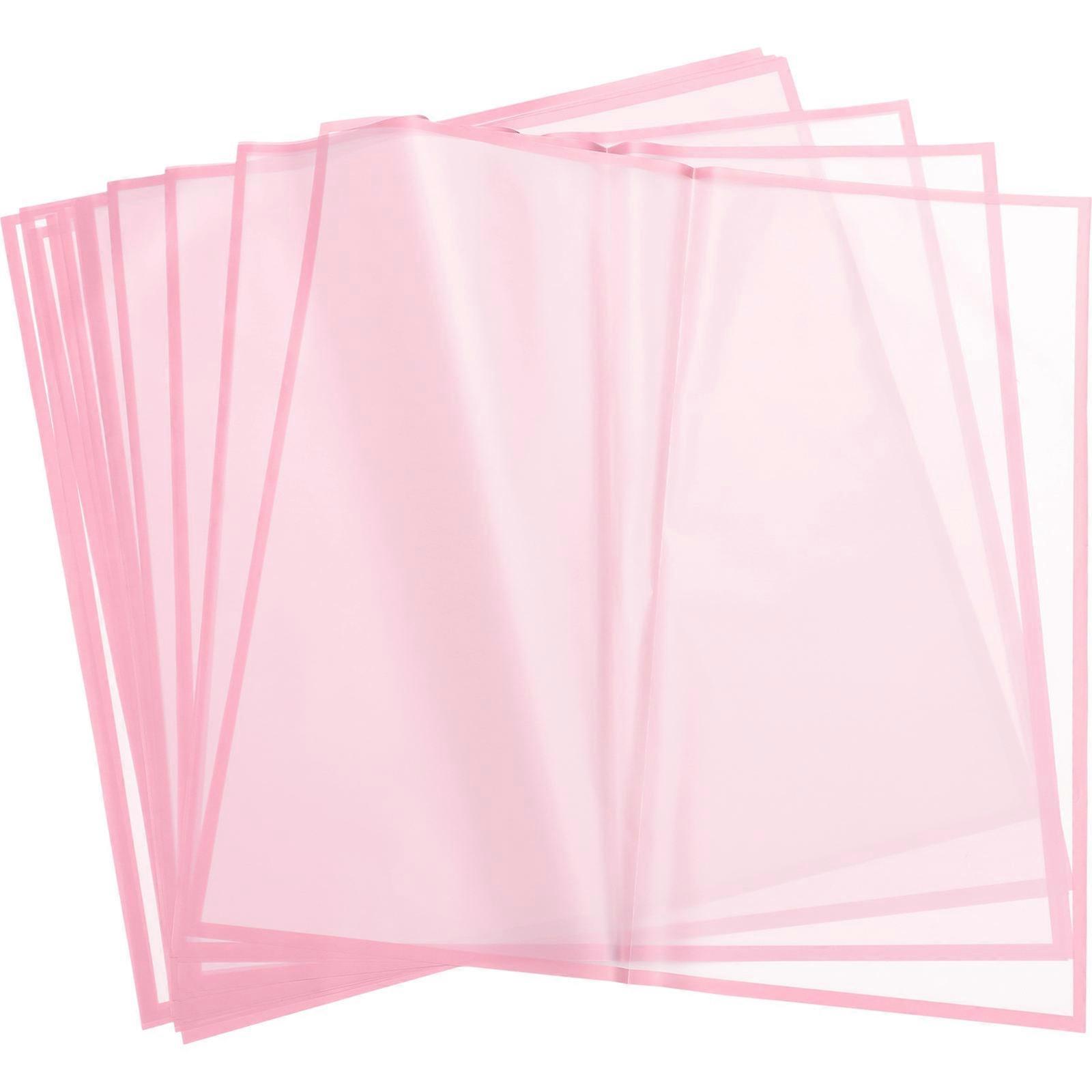 Spring Flower Wrapping Paper Floral Sheets Pink Square Elegant Design For Florists 58X58cm 20 Sheets
