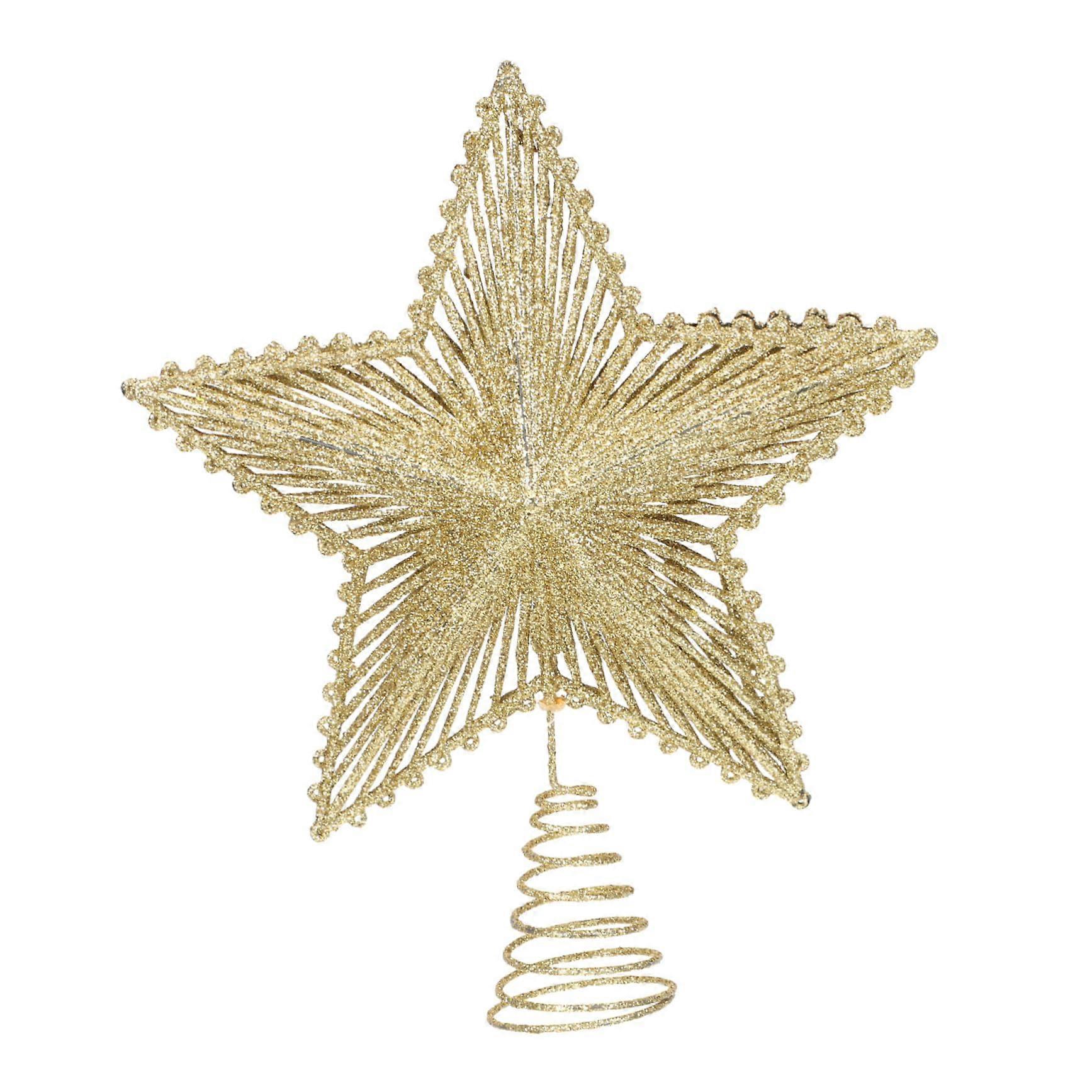 Pentagonal Star Tree Topper Christmas Decoration Five Point Star Ornament