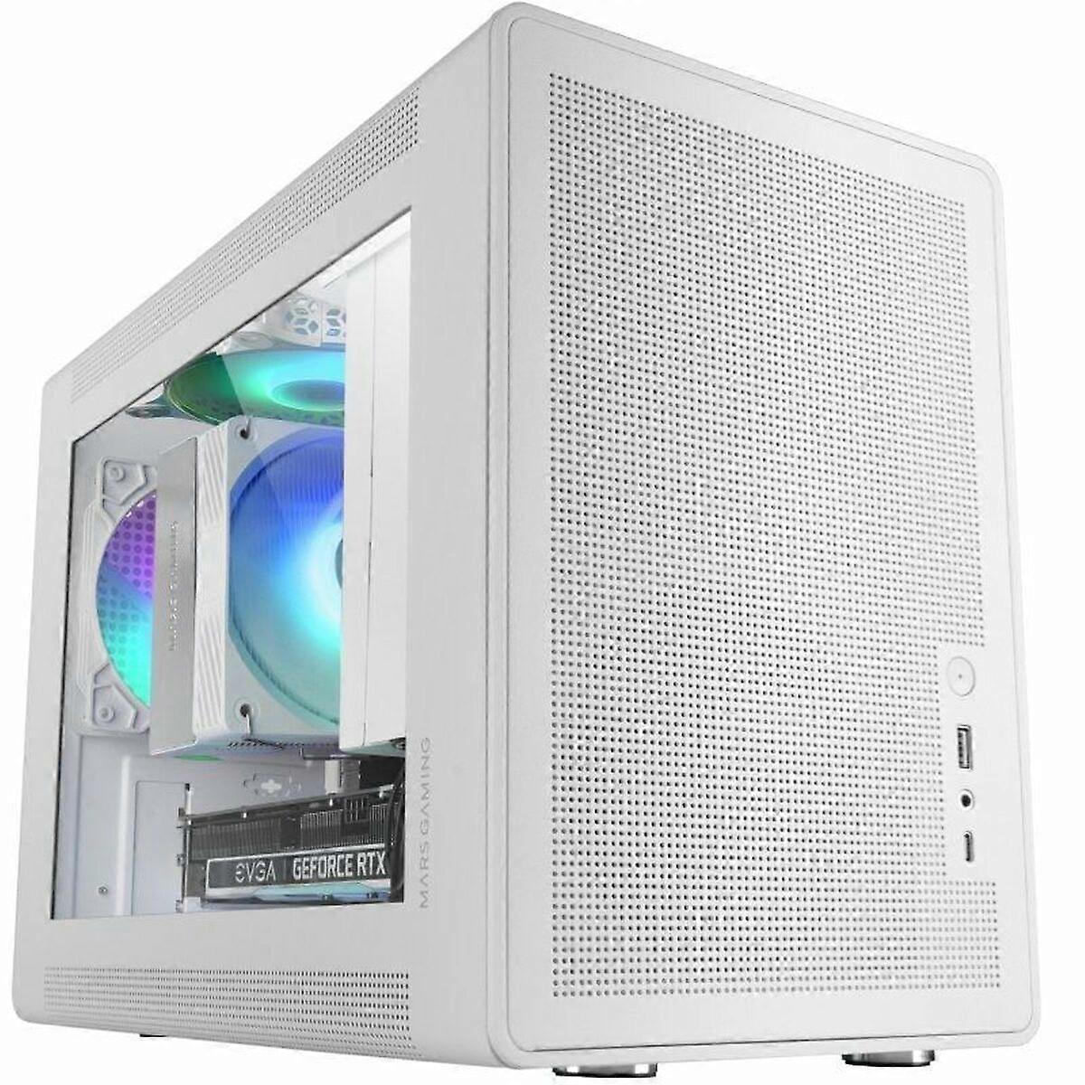ATX Mini-Tower Box Case Mars Gaming MCXPSW Weiß