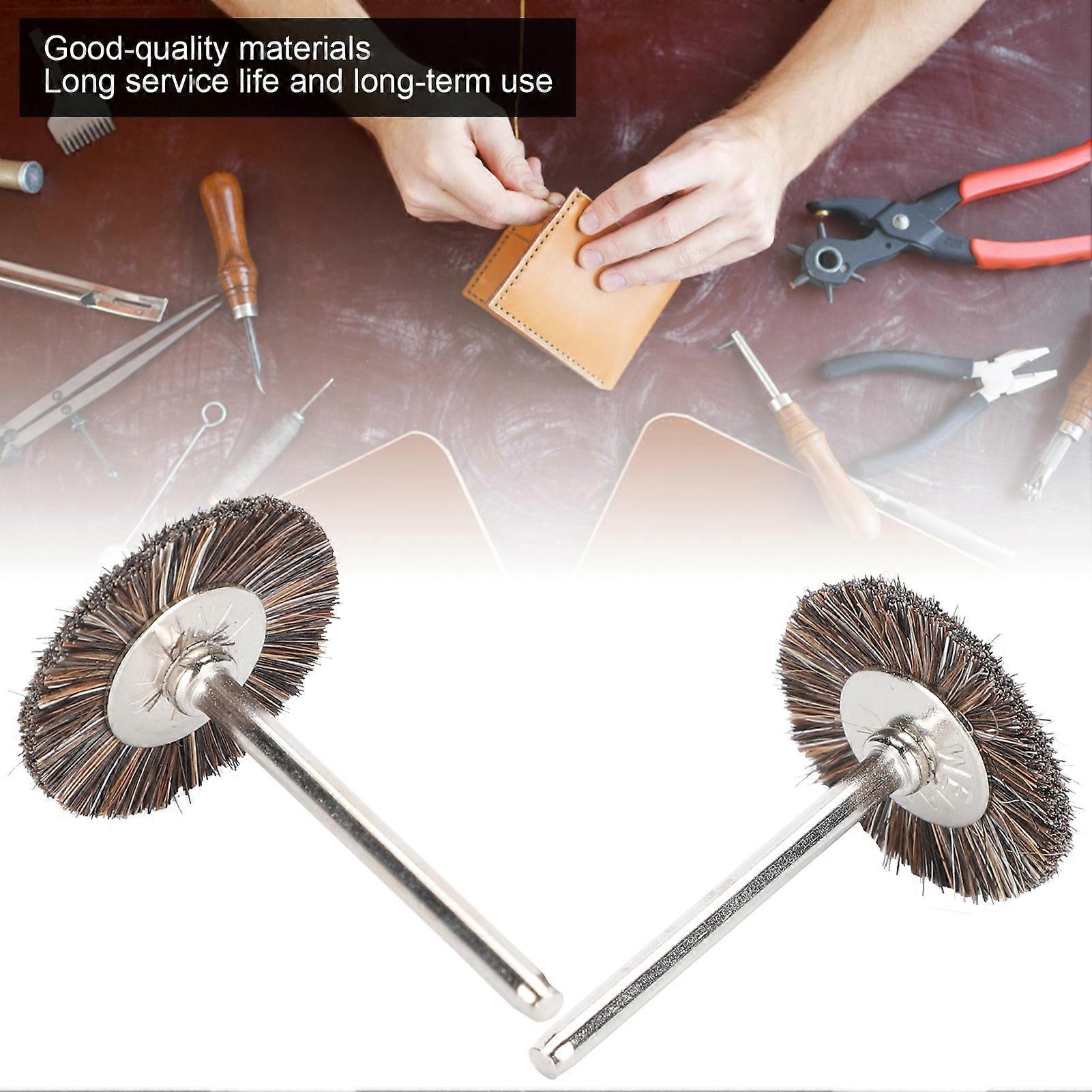 30 Pcs Mini Flat Brushes Wood Carving Polishing Tools for Removing Rust, Corrosion and Paint, Horsehair