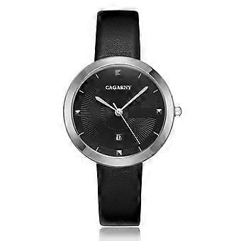 CAGARNY 6871 Montre à quartz étanche avec bracelet en acier