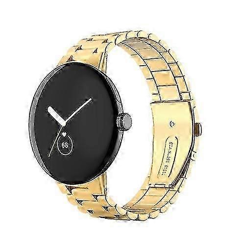 For Google Pixel Watch Three Strains Stainless Steel Metal Watch Band JQRK