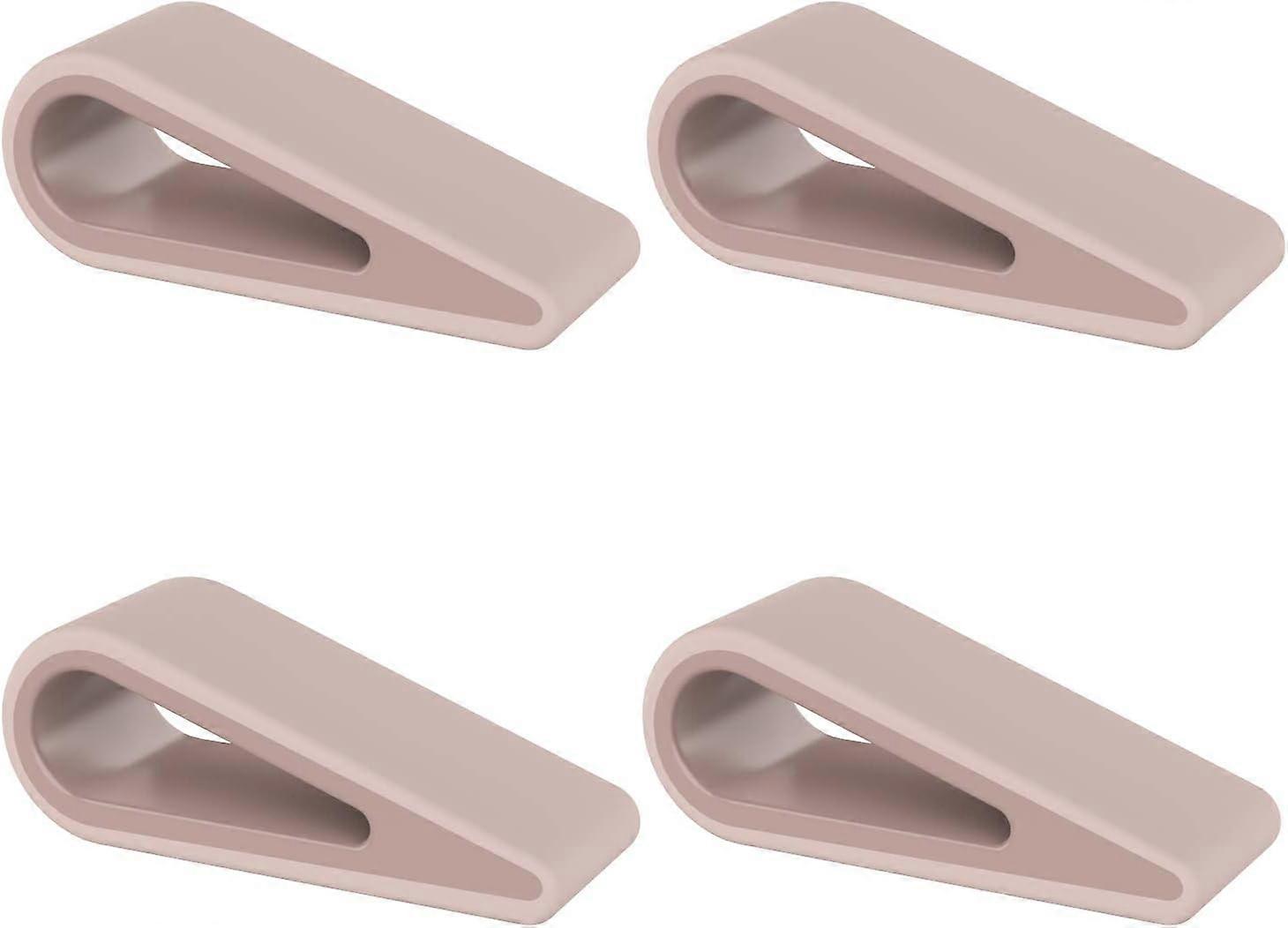 4pcs laptop stand, universal triangular silicone, adjustable height, pink