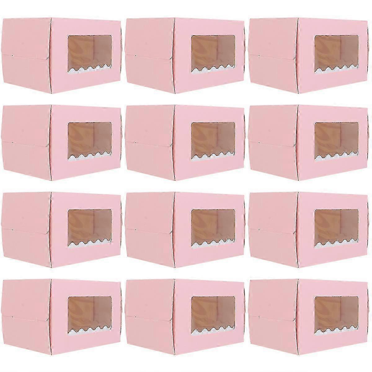 12pcs Cake Packaging Boxes Food Packing Boxes Portable Cake Container 2025