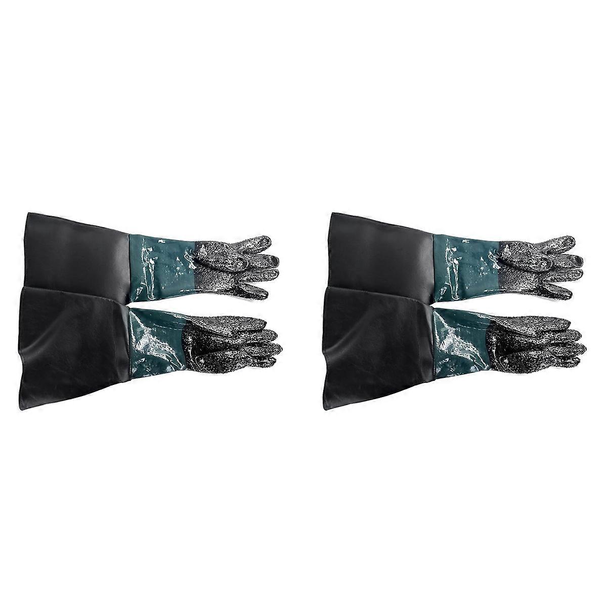 4x Blast Rubber Gloves for Sandblasting Sandblaster Sand Blast Cabinet Sandblasting Gloves SandBlast