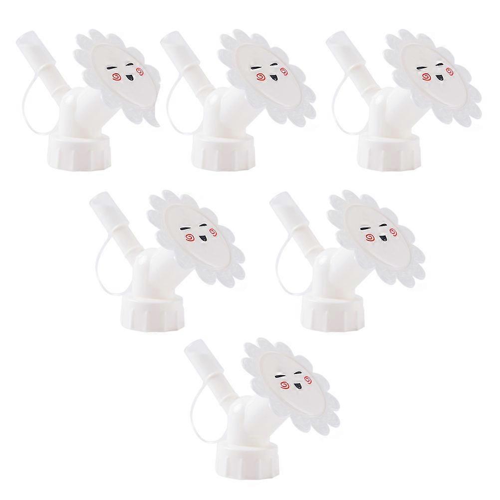 Plant Watering Devices Bottle Watering Spout Bonsai Watering Tool Home Gardening 6x7cm White Plastic Fine Watering 6Pcs