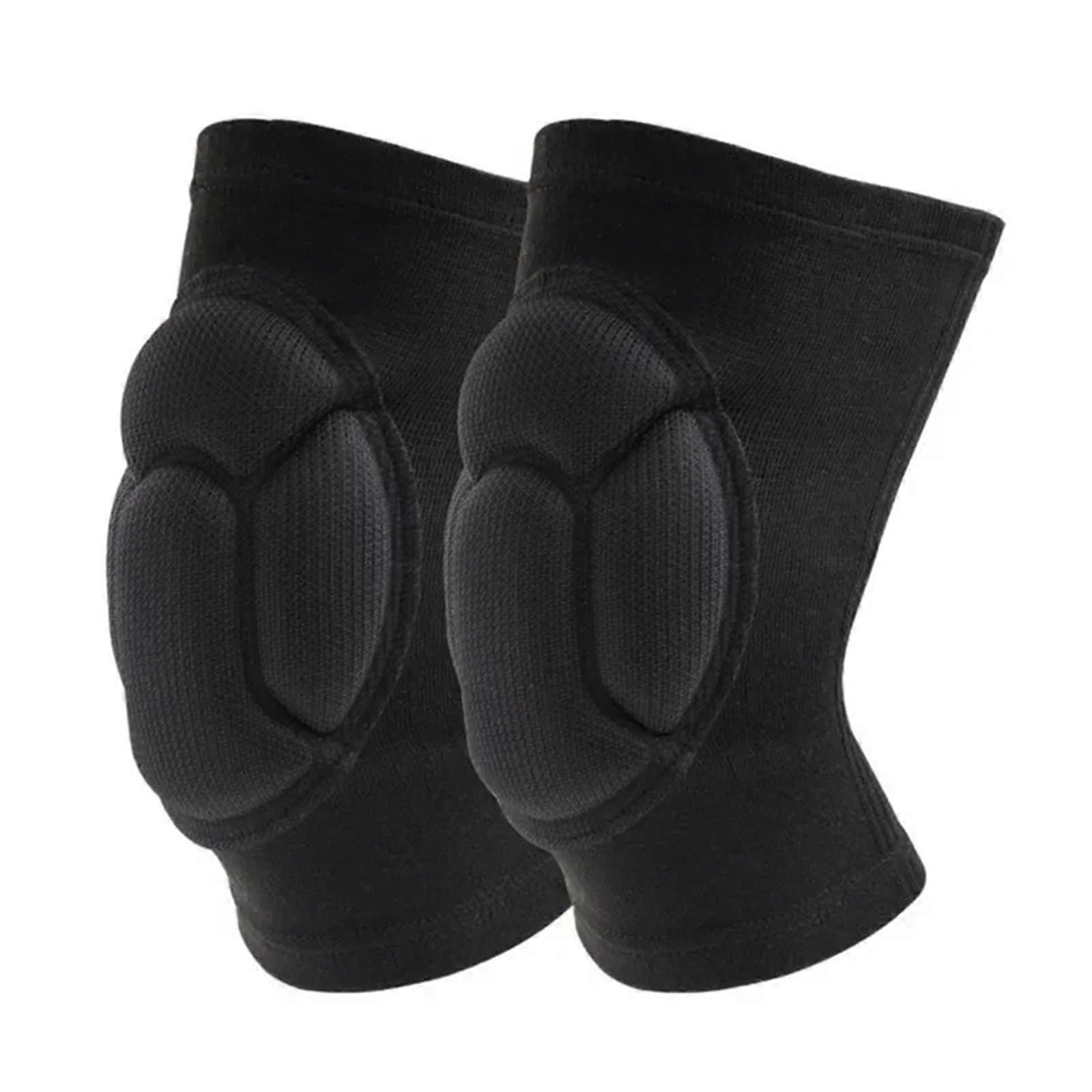 Thickened Protective Sports Knee Pads for Men, Elastic Knee Support (S), Black