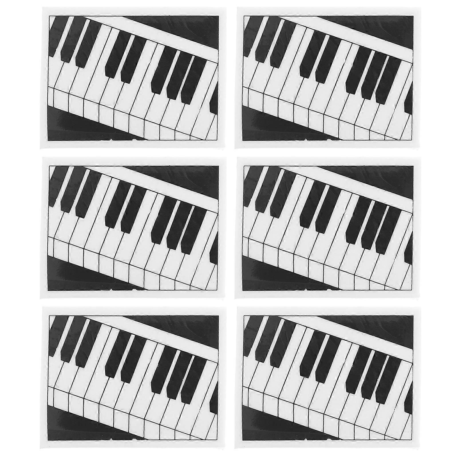 Art Eraser Piano Shape for Painting Sketching Office Workers Durable Pvc Material Versatile Use 6Pcs