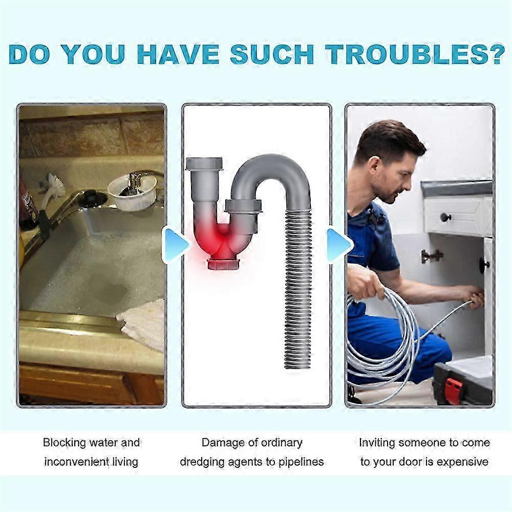 シャワー、バス、シンクからの髪の毛やスラッジのブロックを解除し、即効性のあるプラグホールの詰まりを取り除き、詰まりを取り除き、水をゆっくりと排出します