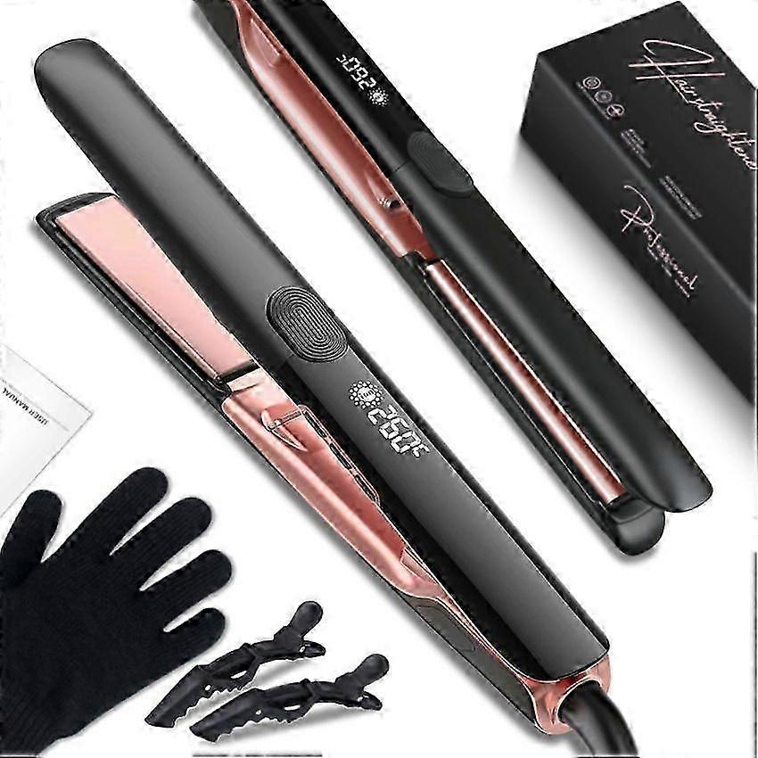 2-in-1 Negative Ion Hair Straightener and Curler for Versatile Styling