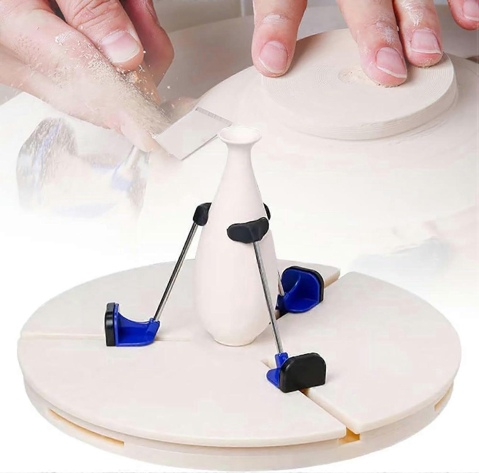 Pottery Wheel for Adults 15.4 Inch Diameter with Triangle Trimming Tools for Ceramic Beginners and Schools