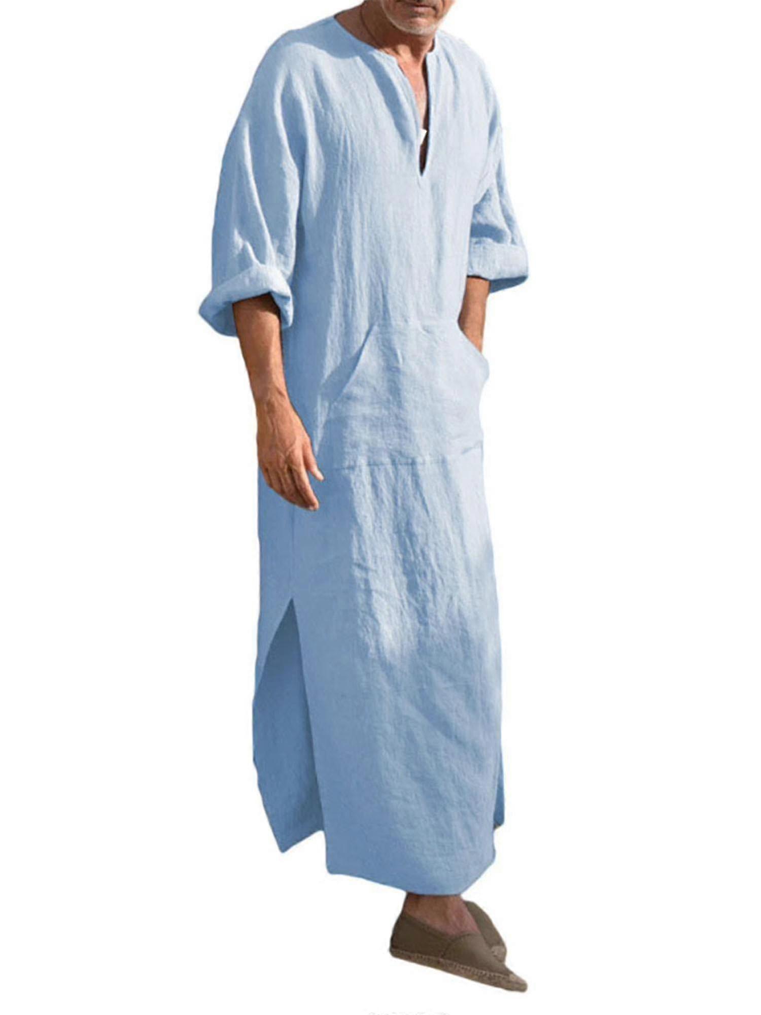 Herre Casual Midtøsten islamsk kappe Kaftan antrekk