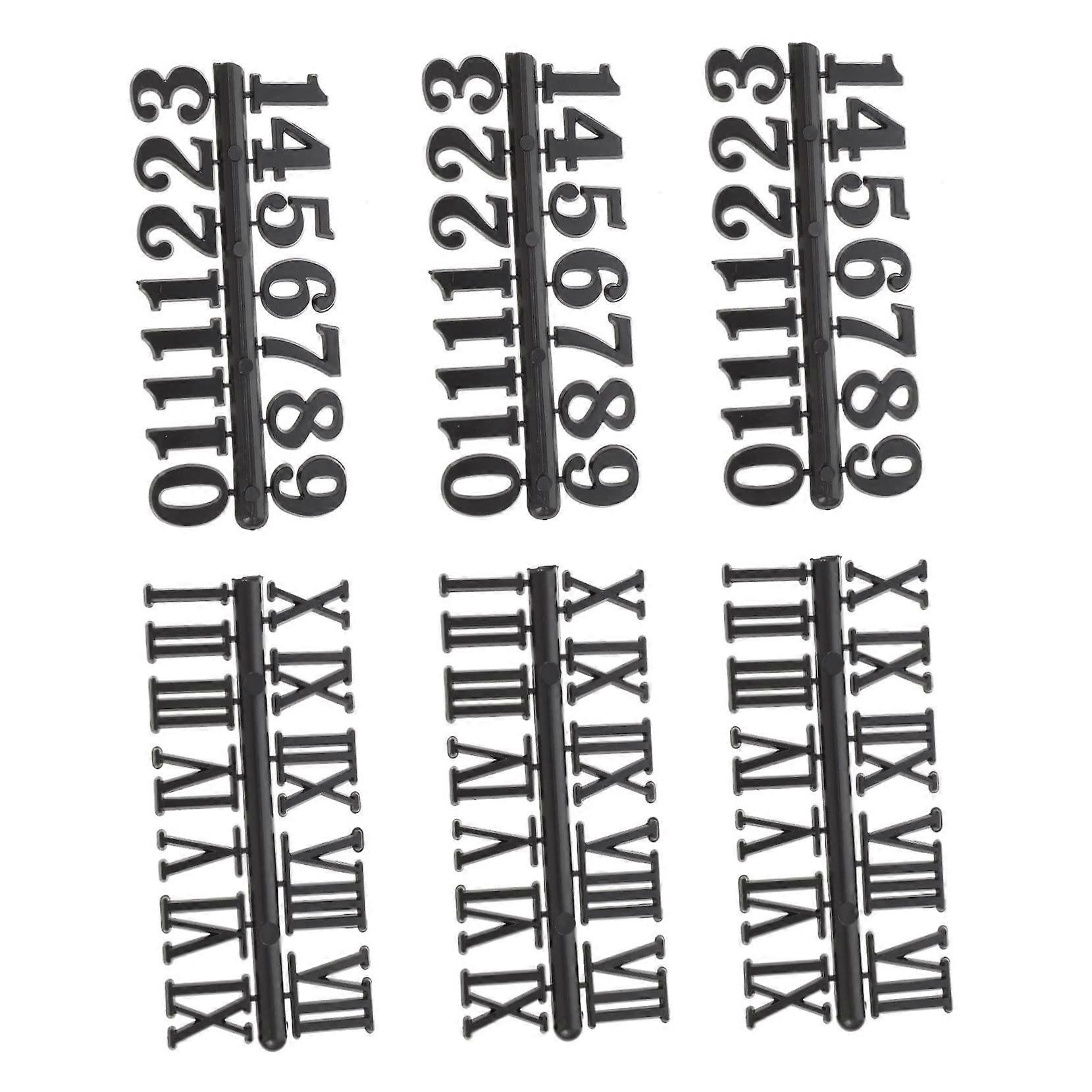 6 pieces clock number plate digital clock wall jumbo small LED replacement