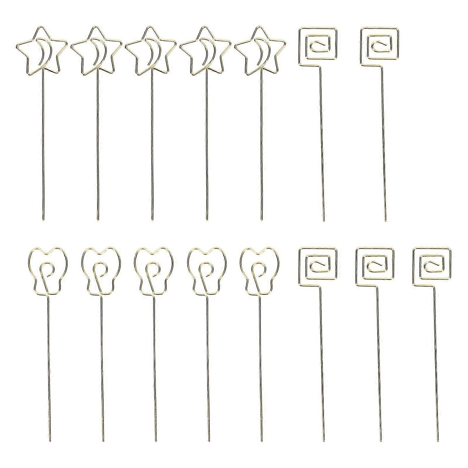 2025 Latest Model 15pcs Table Number Holder Cute Shape Electroplating Process