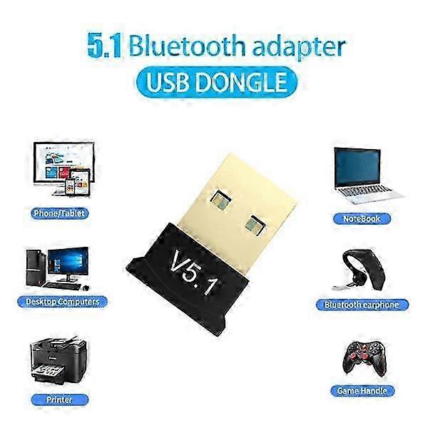 USB 5.1 Bluetooth Adapter Compatible with Various Devices