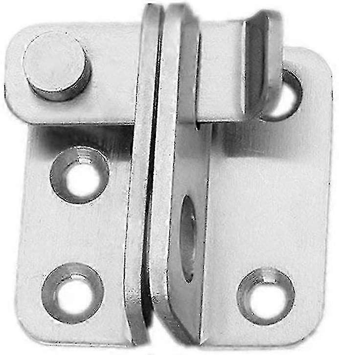 Bolt Door Lock Gate Latch Tiny Padlock Hasp, Stainless Steel Brushed Finish, Open To The Left--